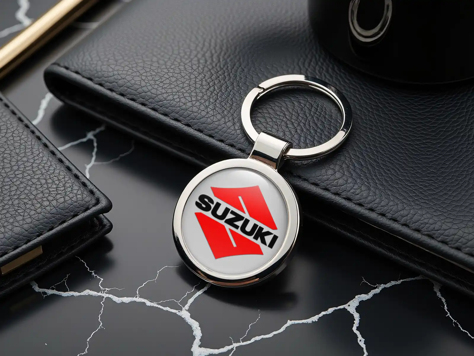 Suzuki Llavero Personalizado Metal Foto Brillante